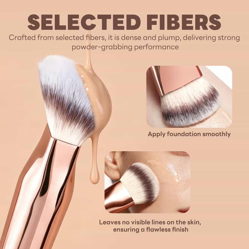MAANGE Custom Private Label Professional Single Makeup Brush 1pcs Powder Puff  Professional Foundation Makeup Brushes - 图片 4