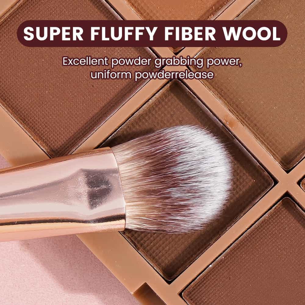 Maange Wholesale 8pcs Makeup Brush Wood Handle  Loose Powder Eyeshadow Foundation Facial Cosmetic Makeup Brush Set - 图片 2