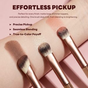 MAANGE Professional 5PCS Double-Ended Makeup Brush Set Foundation Eyeshadow Loose Powder Makeup Brushes Makeup Brush Set - 图片 3