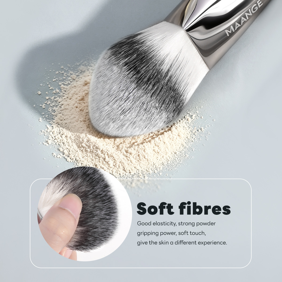 MAANGE Wholesale Custom OEM&ODM Triangular Blush Brush Single Makeup Brush Loose Powder Makeup Brushes - 图片 4