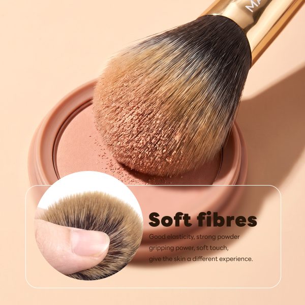 MAANGE Custom OEM&ODM Single Blush Makeup Brush Synthetic Hair Fluffy Soft Fibers Angle Small Blush Brush Single Makeup Brush