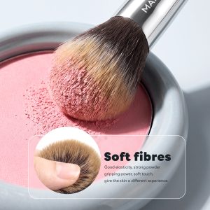 MAANGE Custom OEM&ODM Single Blush Makeup Brush Fluffy Soft Fibers Synthetic Hair  Angle Small Blush Brush Single Makeup Brush - 图片 4