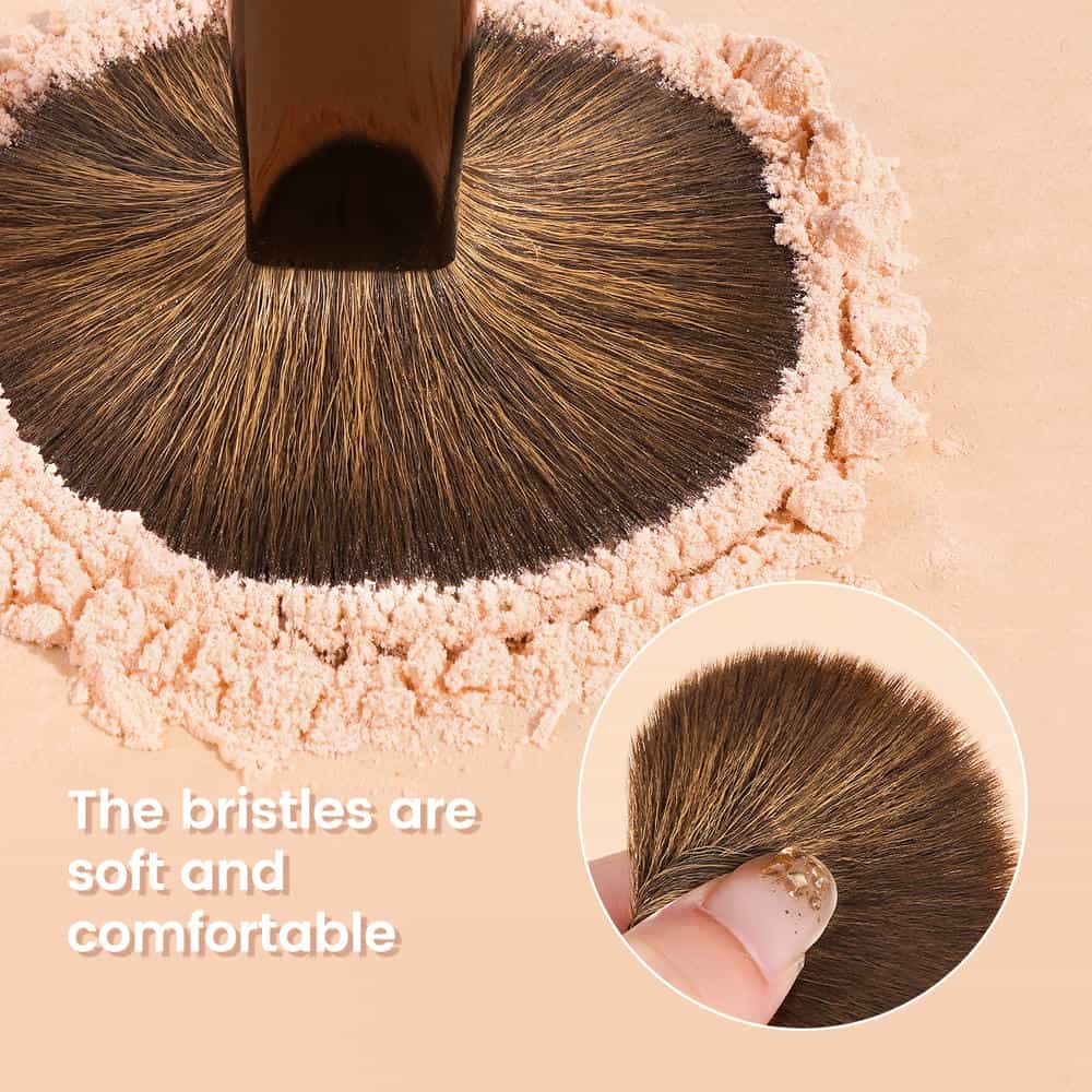 MAANGE Wholesale High Quality 3pcs  Makeup Brush Set  Foundation Loose Powder Contouring Professional Makeup Brush Kit - 图片 4