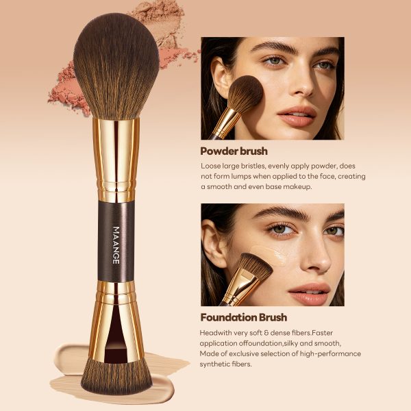 MAANGE Professional 21PCS Makeup Brush 12PCS Powder Puff Makeup Bag Foundation Eyeshadow Loose Powder Blush Makeup Brush Set