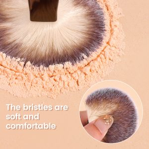 MAANGE 8PCS Facial  Makeup Brush Wood Handle Synthetic Hair Fluffy Soft Fibers  Customizable Makeup Tools Brush - 图片 2