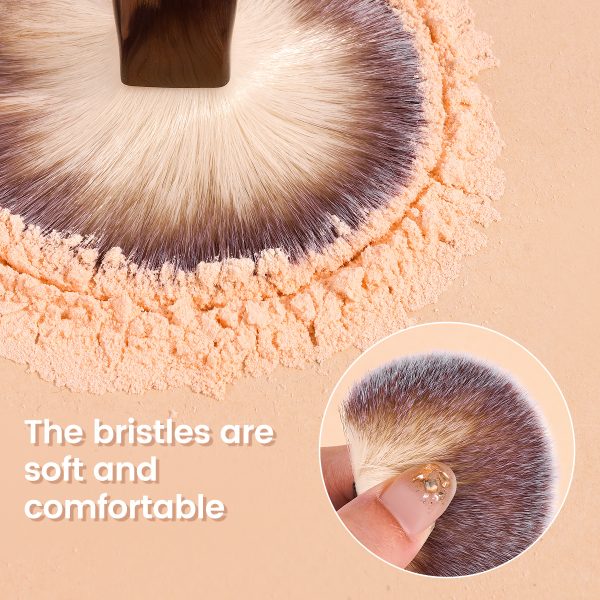 MAANGE 8PCS Facial Makeup Brush Wood Handle Synthetic Hair Fluffy Soft Fibers Customizable Makeup Tools Brush