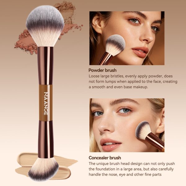 MAANGE Custom OEM&ODM 12pcs Makeup Brushes Set Wood Handle Foundation Powder Blending Eyeshadow Professional Makeup Brushes Set