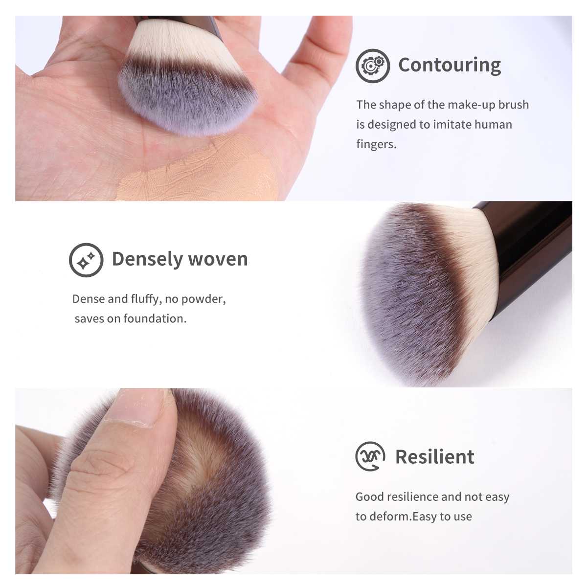 MAANGE Professional 11PCS  Makeup Brushes Makeup Bag Foundation Powder EyeShadows Face Makeup Brushes Set - 图片 4
