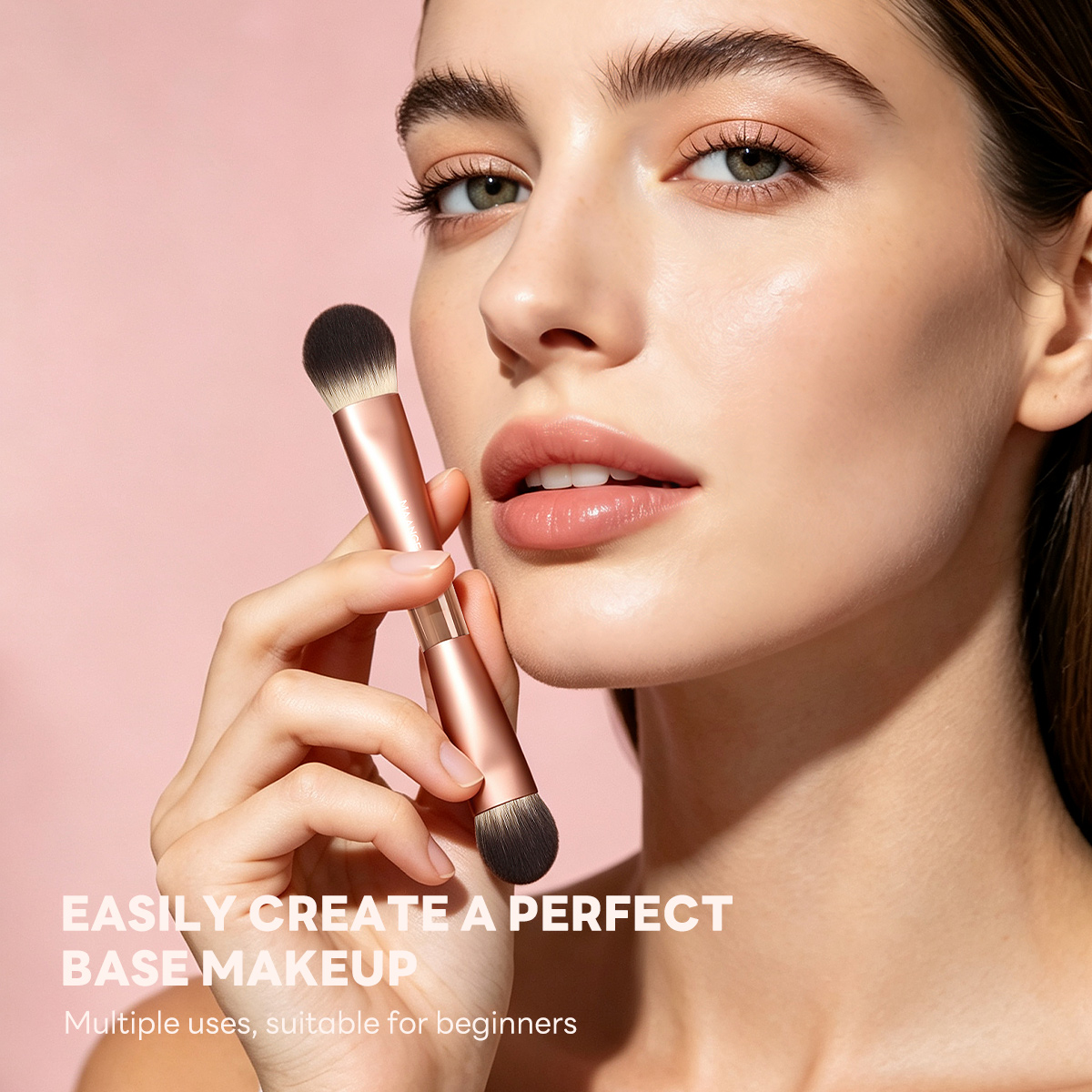 MAANGE Professional 5PCS Double-Ended Makeup Brush Set Foundation Eyeshadow Loose Powder Makeup Brushes Makeup Brush Set - 图片 5