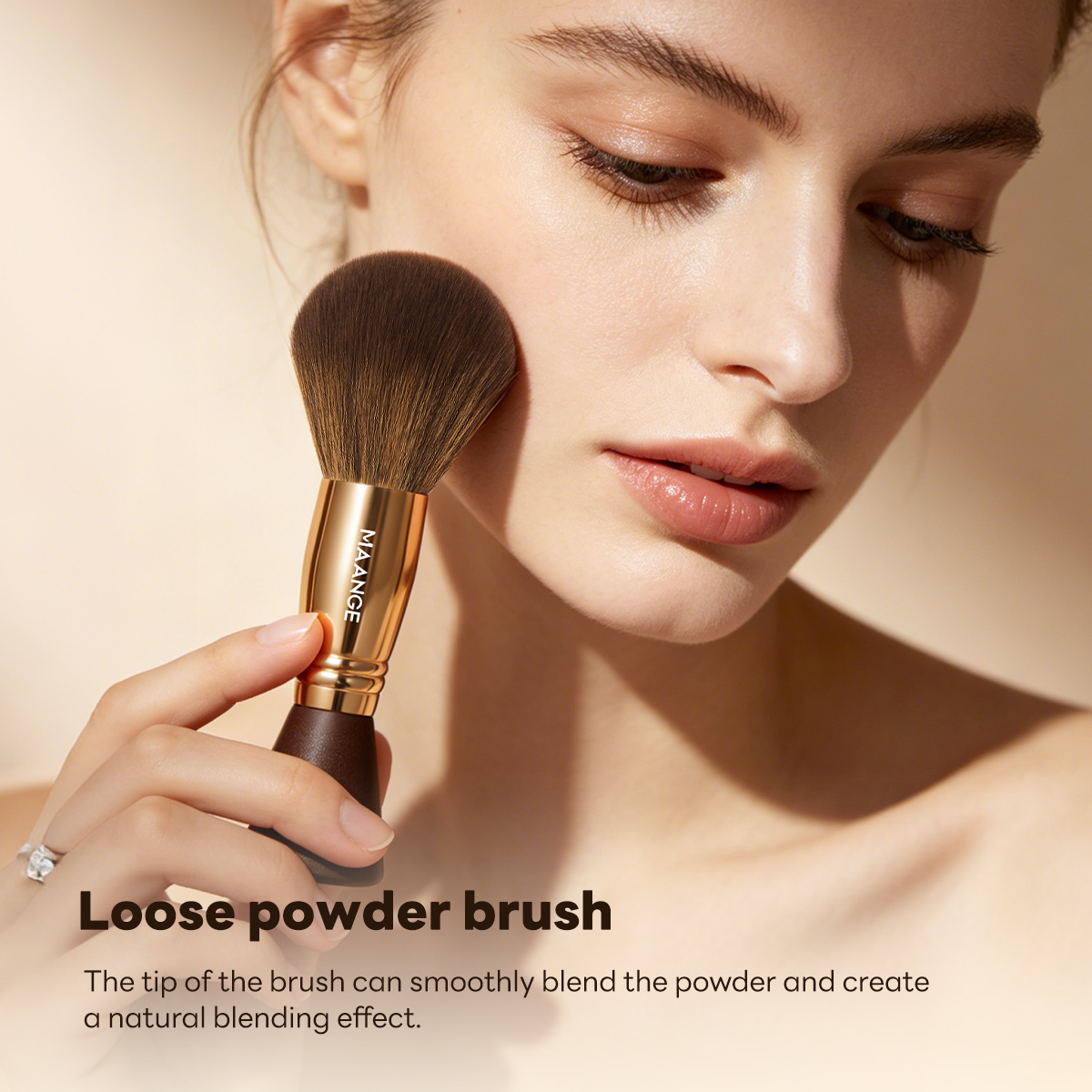 MAANGE Wholesale Custom OEM&ODM Single Makeup Brush  Loose Powder Brush Blush Makeup Brush - 图片 5