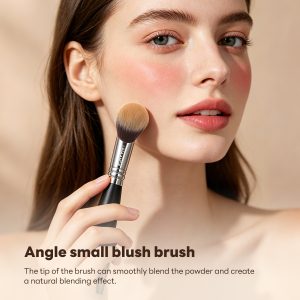 MAANGE Custom OEM&ODM Single Blush Makeup Brush Synthetic Hair  Angle Small Blush Brush Single Makeup Brush - 图片 5