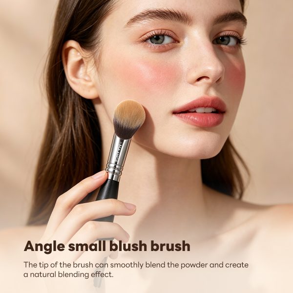 MAANGE Custom OEM&ODM Single Blush Makeup Brush Synthetic Hair Angle Small Blush Brush Single Makeup Brush