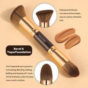 MAANGE Professional 21PCS Makeup Brush 12PCS Powder Puff  Makeup Bag Foundation Eyeshadow Loose Powder Blush Makeup Brush Set - 图片 6