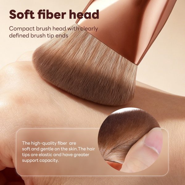 MAANGE Custom Logo OEM&ODM Single Sloping Makeup Brush 1pcs Powder Puff  Fluffy Soft Fibers Professional Contour  Makeup Brush