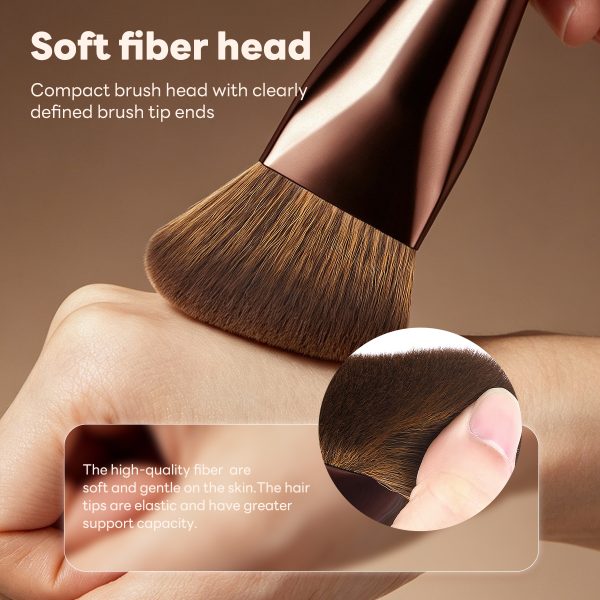 MAANGE Wholesale Custom Logo Single Sloping Makeup Brush 1pcs Powder Puff  Fluffy Soft Fibers Professional Contour  Makeup Brush