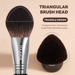 MAANGE Private Label  8pcs Makeup Brushes  Makeup Bag Foundation Concealer Blush Short-handled Travel Portable Makeup Brush Set - 图片 5