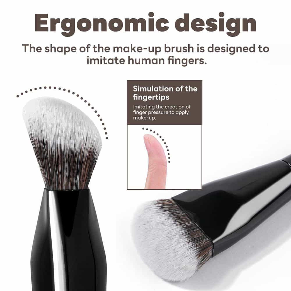 MAANGE Wholesale Custom Private Label Single Makeup Brush 1pcs Powder Puff Foundation Blush Contouring Professional Makeup Brush - 图片 6