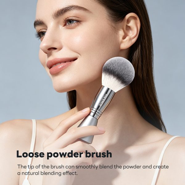 MAANGE Wholesale Custom OEM&ODM Single Makeup Brush Fluffy Soft Fibers Loose Powder Brush Blush Makeup Brush