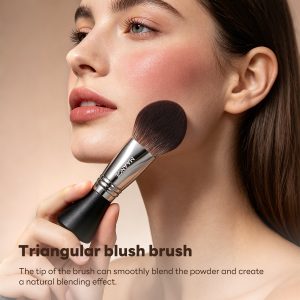 MAANGE Wholesale Custom OEM&ODM  Single Makeup Brush Loose Powder Makeup Brush Triangular Blush Brush - 图片 5
