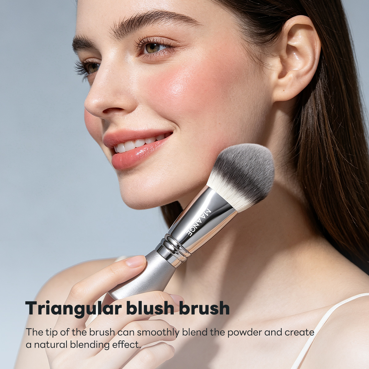 MAANGE Wholesale Custom OEM&ODM Triangular Blush Brush Single Makeup Brush Loose Powder Makeup Brushes - 图片 6