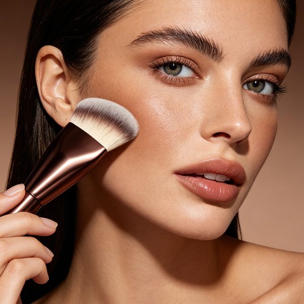 MAANGE Wholesale 2PCS Foundation Loose Powder Makeup Brush Set Private Label &OEM BB Cream Brochas De Maquillaje Makeup Tools