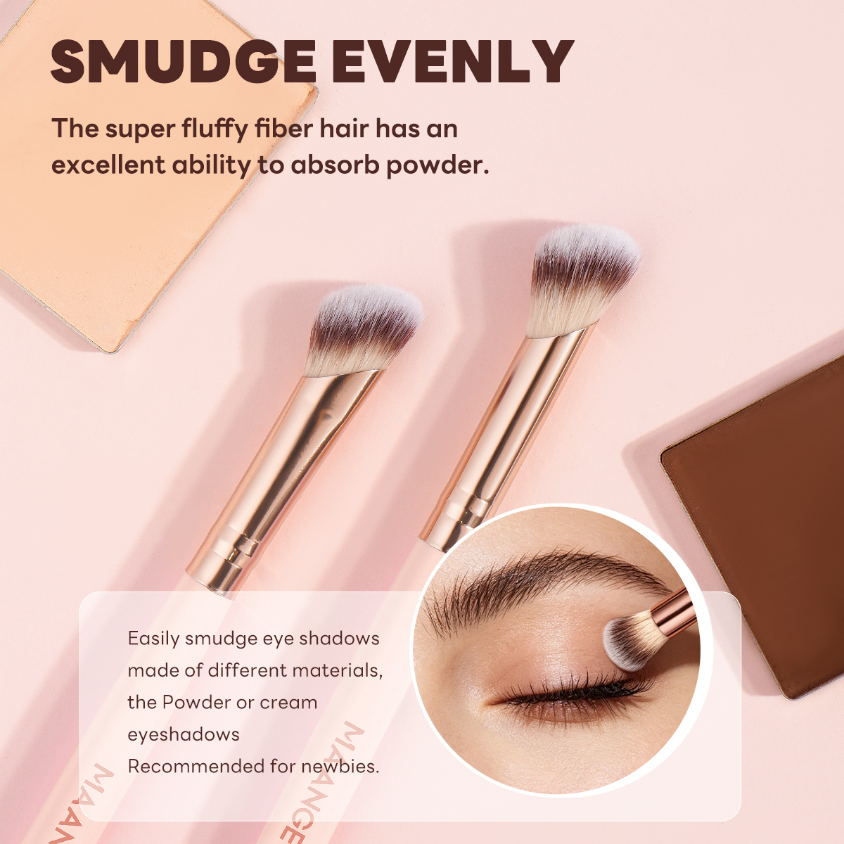 MAANGE High Quality 21PCS Makeup Brush 12PCS Powder Puff  Makeup Bag Foundation Eyeshadow Loose Powder Blush Makeup Brush Set - 图片 6