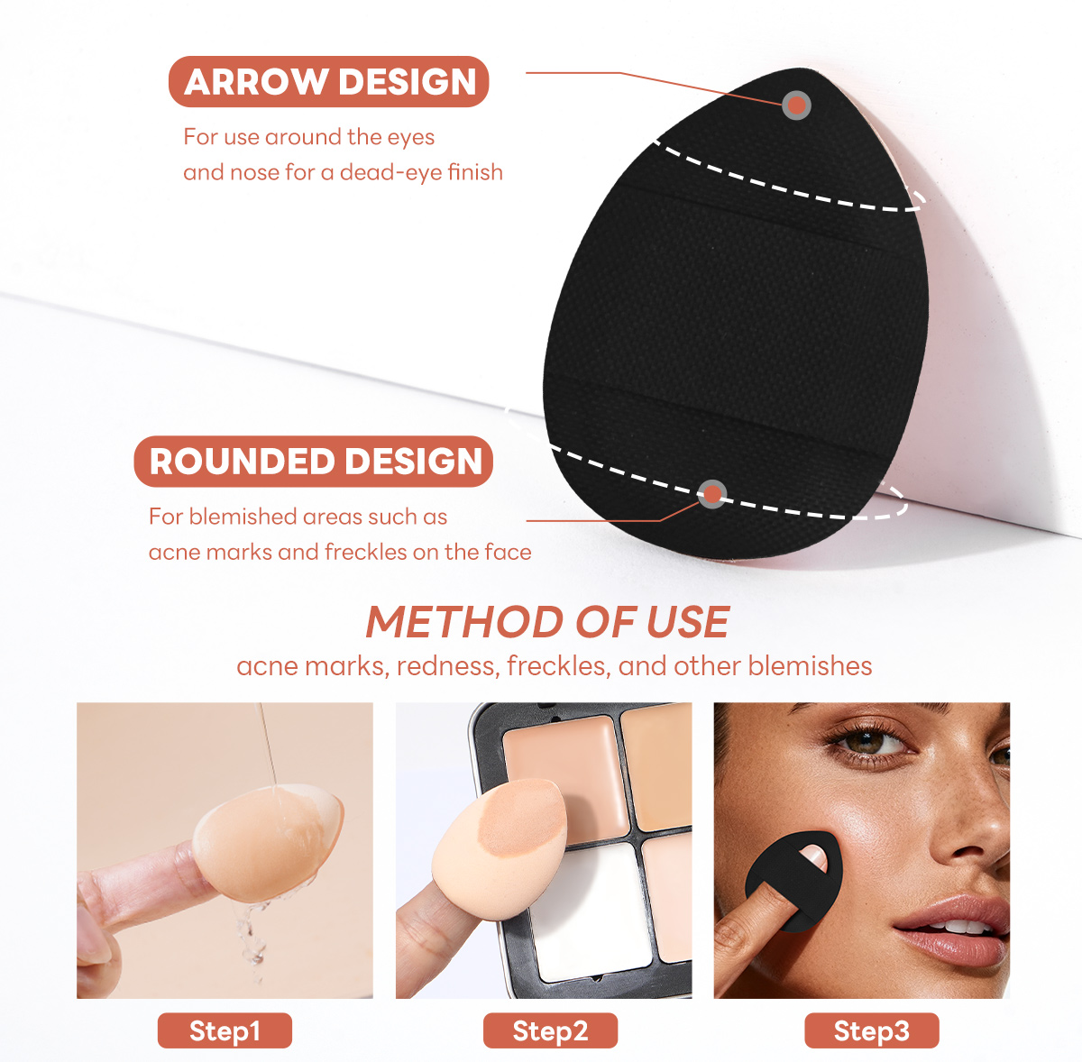 MAANGE Professional  21pcs Makeup Brush  12pcs Powder Puff Makeup Bag Makeup Tools Facial Makeup Brushes - 图片 8