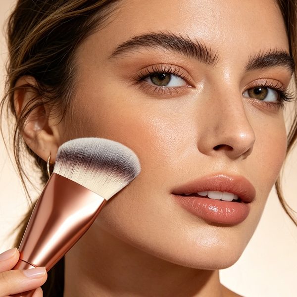 MAANGE Wholesale New Arrival Single Sloping Makeup Brush 1pcs Powder Puff Fluffy Soft Fibers Professional Contour Makeup Brush