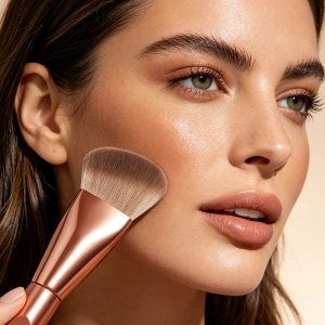 MAANGE Custom Logo OEM&ODM Single Sloping Makeup Brush 1pcs Powder Puff  Fluffy Soft Fibers Professional Contour  Makeup Brush - 图片 6