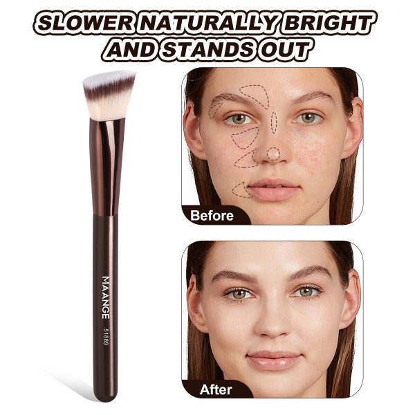 MAANGE Wholesale 2PCS Makeup Brush Set Concealer Lip Brush Highlighting and Contouring Brush  Professional Makeup Brush Set