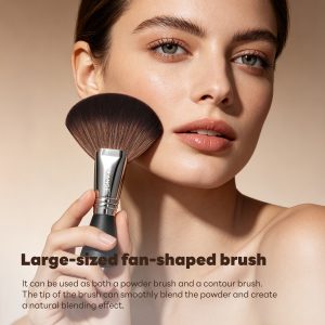 MAANGE Private Label  8pcs Makeup Brushes  Makeup Bag Foundation Concealer Blush Short-handled Travel Portable Makeup Brush Set - 图片 8