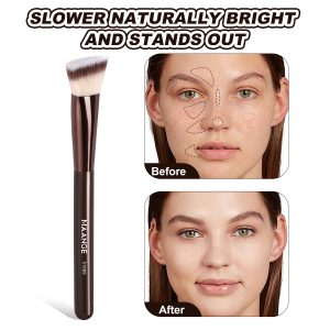 Maange Wholesale Custom OEM&ODM Makeup Tools Foundation Loose Powder Blush   Eyeshadow  9pcs Professional Makeup Brush Set - 图片 4