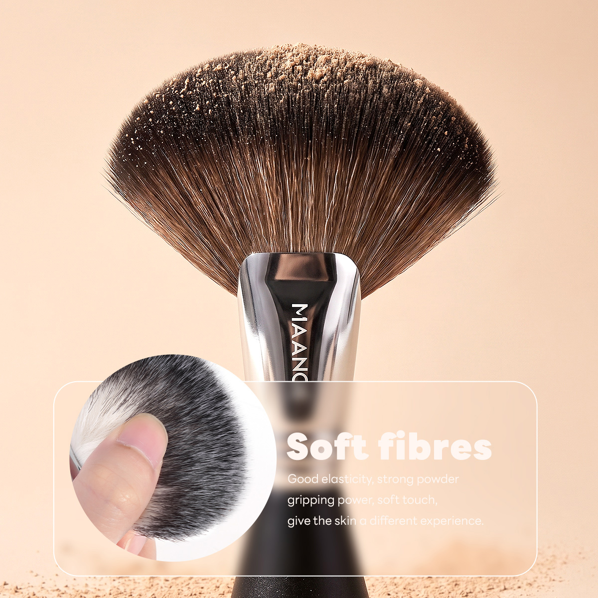 MAANGE Private Label  8pcs Makeup Brushes  Makeup Bag Foundation Concealer Blush Short-handled Travel Portable Makeup Brush Set - 图片 6
