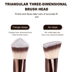 Maange Wholesale Custom OEM&ODM Makeup Tools Foundation Loose Powder Blush   Eyeshadow  9pcs Professional Makeup Brush Set - 图片 3