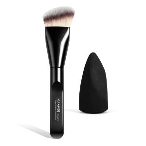 MAANGE Wholesale Custom  Single Sloping Makeup Brush 1pcs Powder Puff  Fluffy Soft Fibers Professional Contour  Makeup Brush