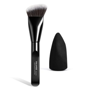 MAANGE Wholesale Custom  Fluffy Sloping Makeup Brush 1pcs Powder Puff  Fluffy Soft Fibers Professional Contour  Makeup Brush