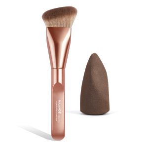 MAANGE Custom Logo OEM&ODM Single Sloping Makeup Brush 1pcs Powder Puff Fluffy Soft Fibers Professional Contour Makeup Brush