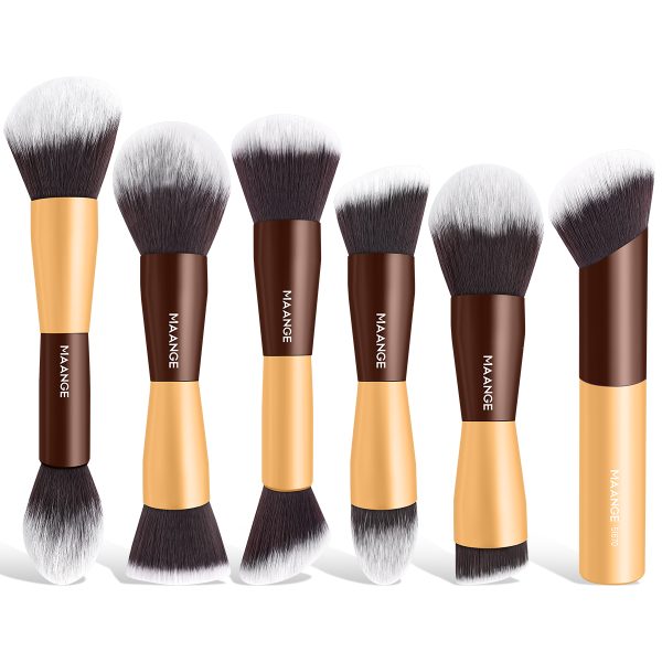 MAANGE New Arrival 6PCS Makeup Brushes Foundation Brushes Concealer Brushes Customizable Facial Professional Makeup Brush Set