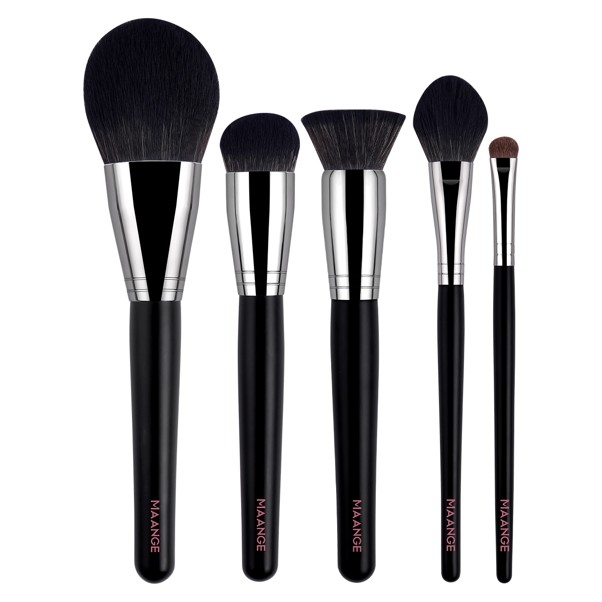 MAANGE 5PCS Wholesale Cosmetic Brush Concealer Foundation Loose Powder Blush Eyeshadow Facial Professional Makeup Brush Set - 图片 1