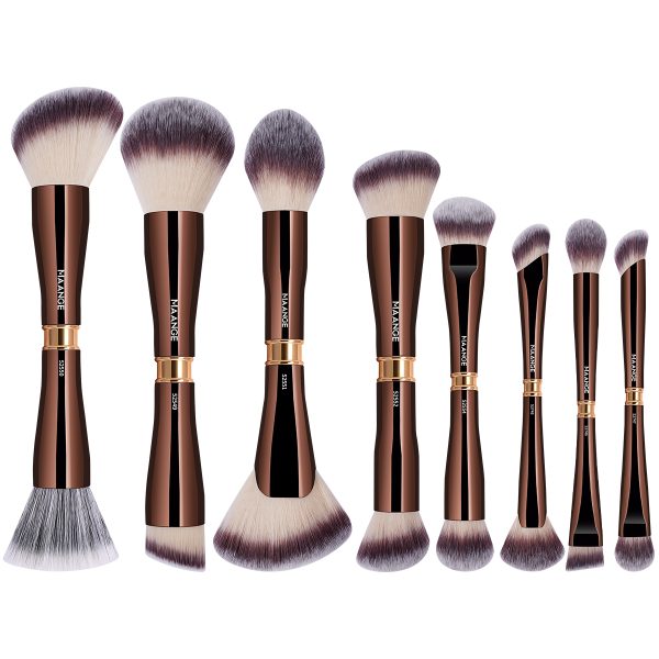 MAANGE Wholesale 8pcs Double-headed Makeup Brush Set Loose Powder Foundation Concealer Blush Custom OEM&ODM Makeup Brush Set
