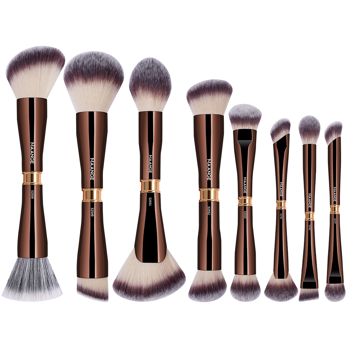 MAANGE Wholesale 8pcs Double-headed Makeup Brush Set  Loose Powder Foundation Concealer Blush  Custom OEM&ODM Makeup Brush Set - 图片 1