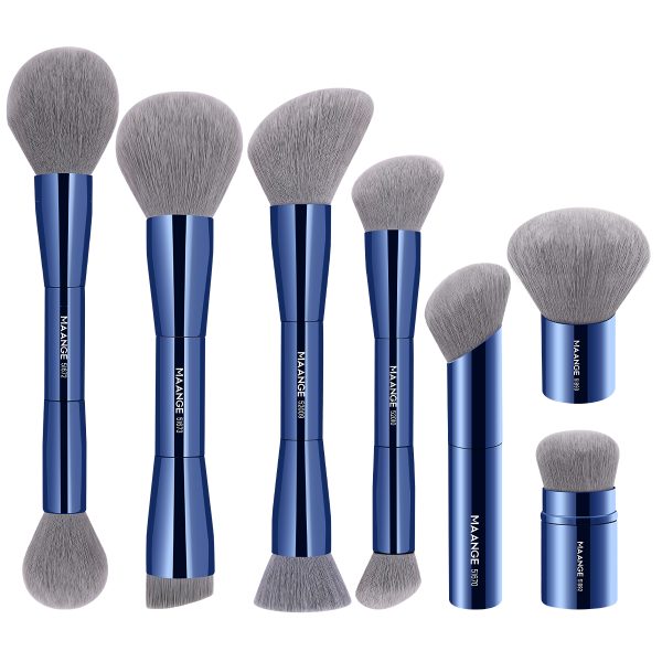 MAANGE Custom OEM&ODM 7pcs Makeup Brushes Loose Powder Blush Foundation Highlighter Concealer Professional Makeup Brushes