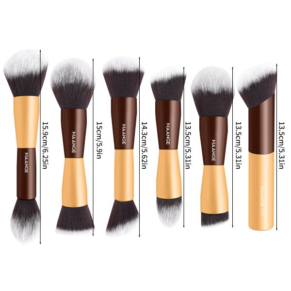 MAANGE New Arrival 6PCS Makeup Brushes Foundation Brushes Concealer Brushes Customizable Facial Professional Makeup Brush Set