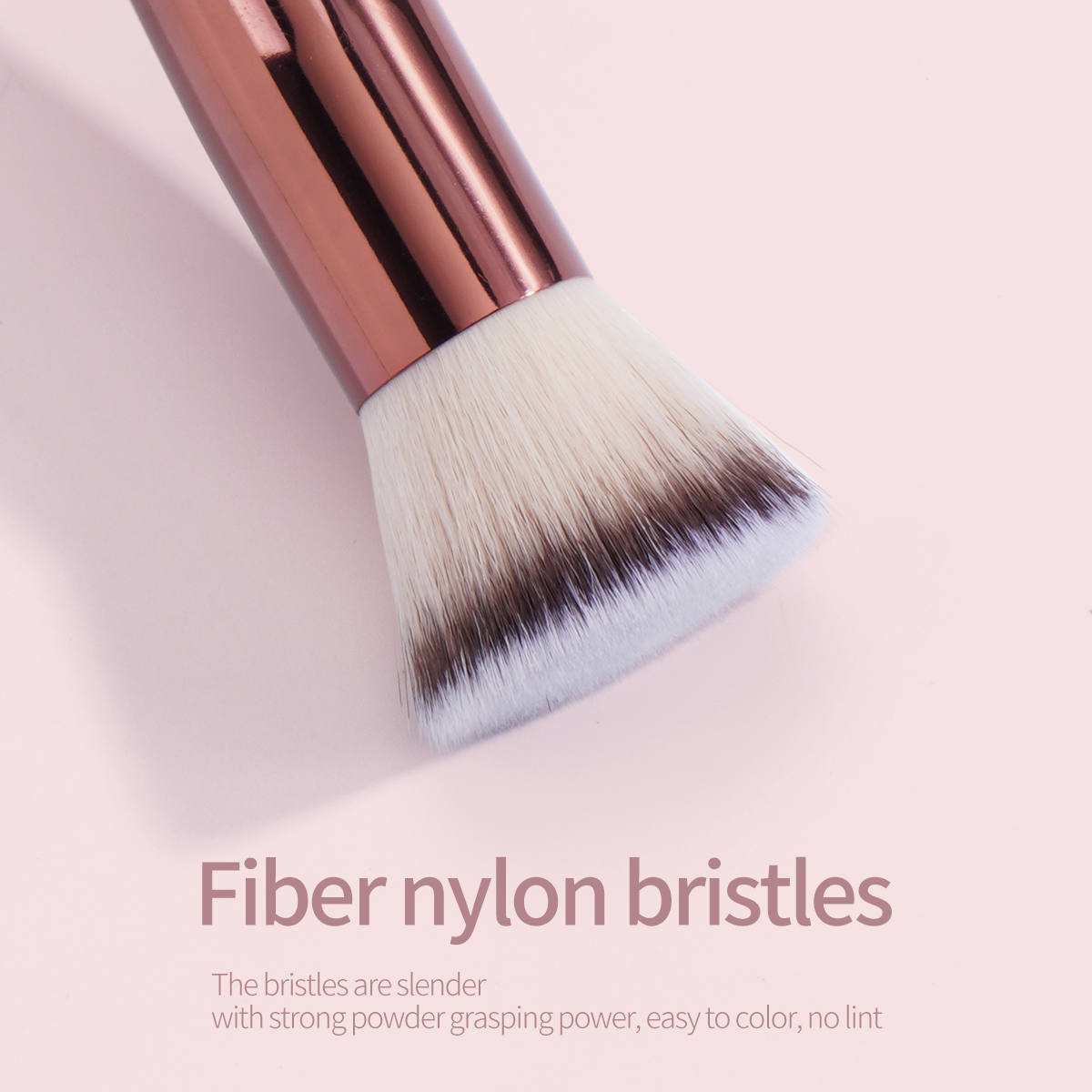 MAANGE Custom OEM&ODM Private Label Flat Foundation Brush Liquid Powder Puff Wholesale Vegan Soft Full Coverage Makeup Brush - 图片 3