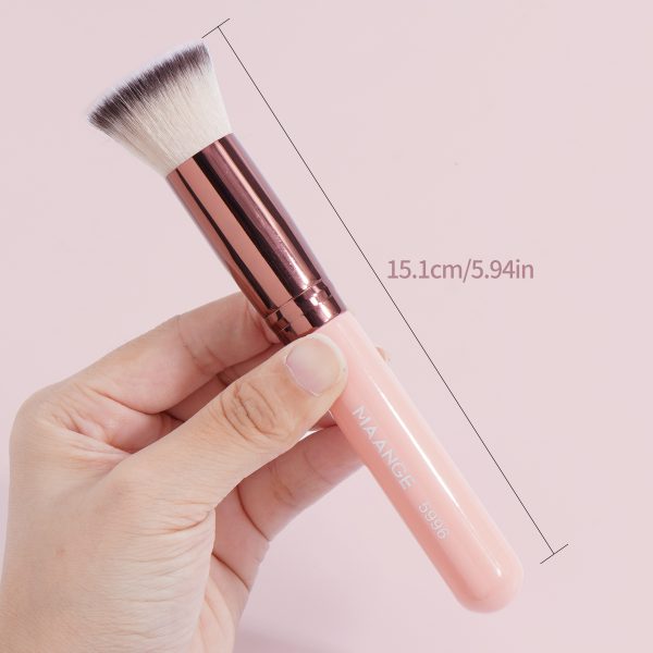 MAANGE Custom OEM&ODM Private Label Flat Foundation Brush Liquid Powder Puff Wholesale Vegan Soft Full Coverage Makeup Brush