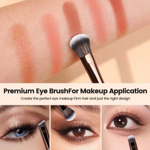 MAANGE 7 PCS Foundation Makeup Brush Set With Bag, Make up Brushes, Eyeshadow Concealer Brush, Double-ended Foundation Contour Powder Blush, Professional Face brush Set Tools For Liquid,Cream (Gray) - 图片 4