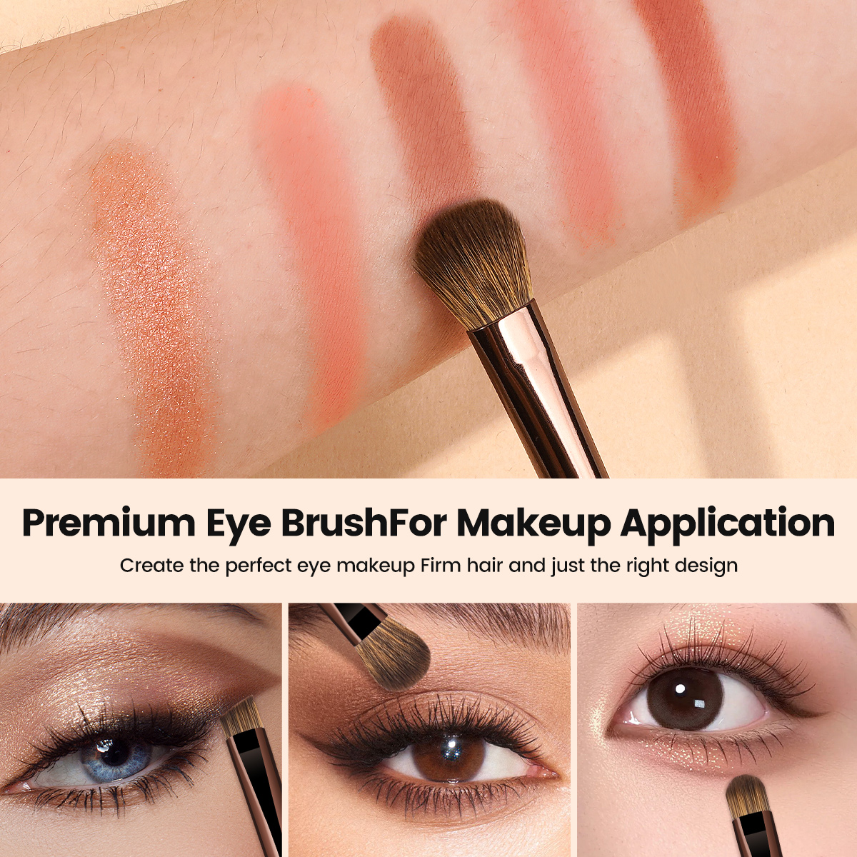 MAANGE 7 PCS Foundation Makeup Brush Set With Bag, Make up Brushes, Eyeshadow Concealer Brush, Double-ended Foundation Contour Powder Blush, Professional Face brush Set Tools For Liquid,Cream (Brown) - 图片 4