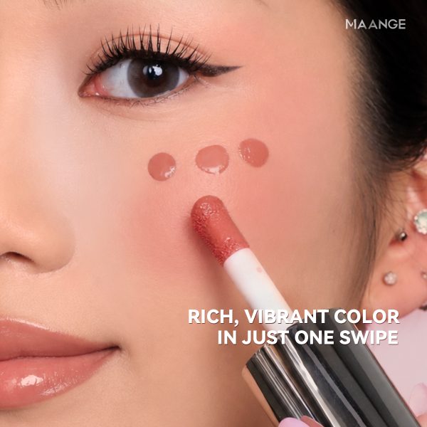 MAANGE Liquid Blush Lightweight Matte Finish Soft-focus Effect Silky Smooth Blending Highly Pigmented Facial Liquid Blush