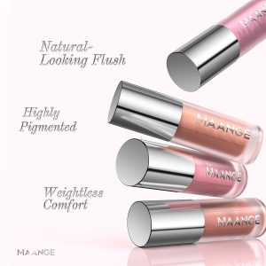 MAANGE Liquid Blush Lightweight Matte Finish Soft-focus Effect Silky Smooth Blending Highly Pigmented Facial Liquid Blush - 图片 8