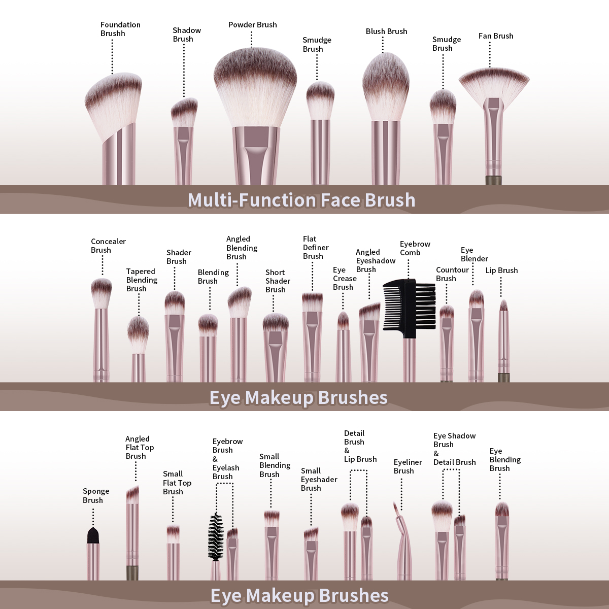 MAANGE Professional 30pcs Face Makeup Brush Set Foundation Blush Contouring Eyeshadow Cosmetic Beauty  Wholesale Makeup Tools - 图片 2